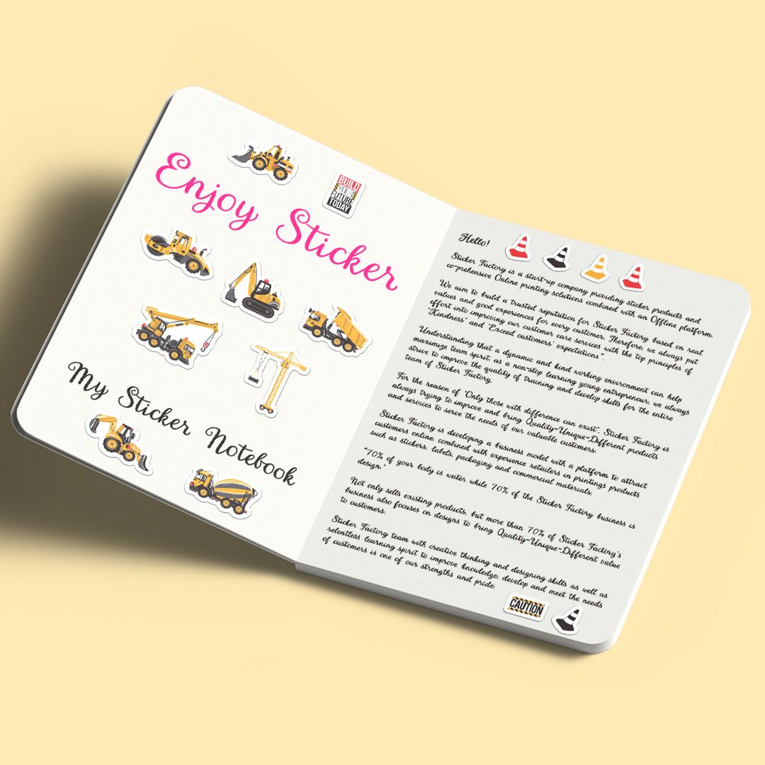 ES11 Construction vehicles -  Enjoy sticker sheet