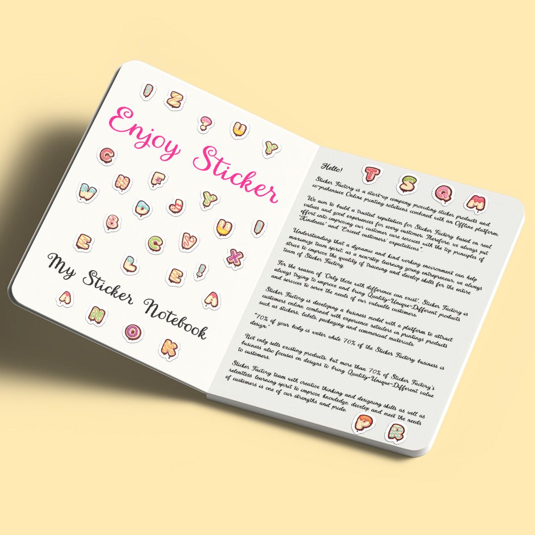 ES21 Sweet Alphabet -  Enjoy sticker sheet