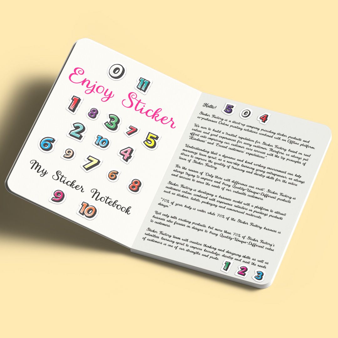 ES22 Colors Number -  Enjoy sticker sheet