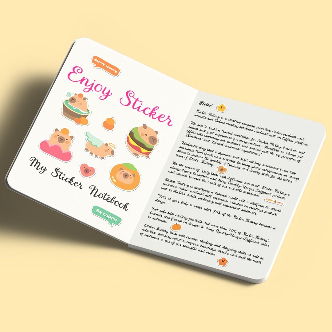 ES32 Cute Capybara -  Enjoy sticker sheet