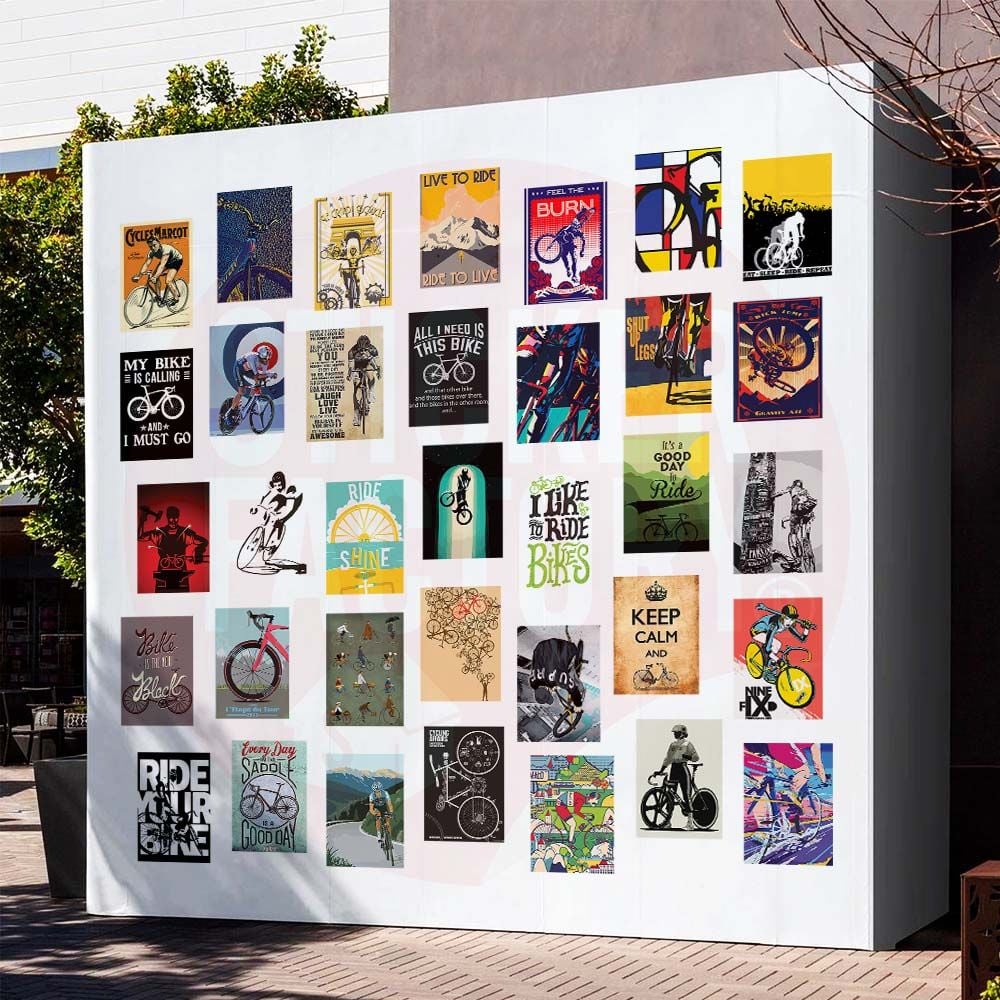 BICYCLE - Set 50 Poster A4 dán tường trang trí