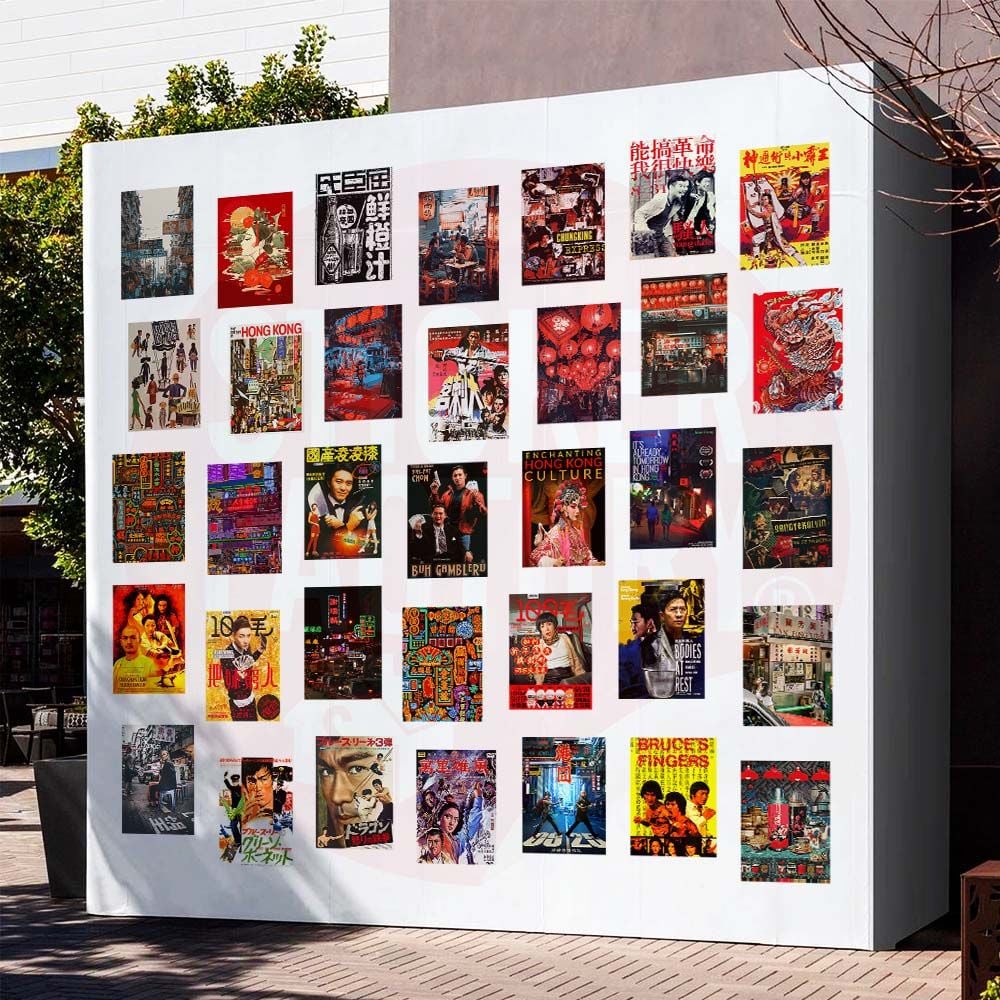 HONG KONG - Set 50 Poster A4 dán tường trang trí