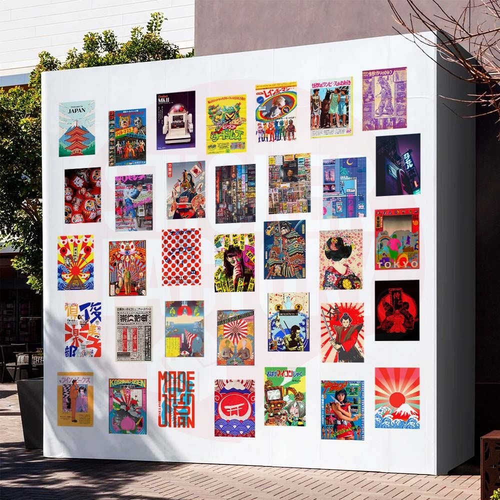 JAPAN -  Set 50 Poster A4 dán tường trang trí