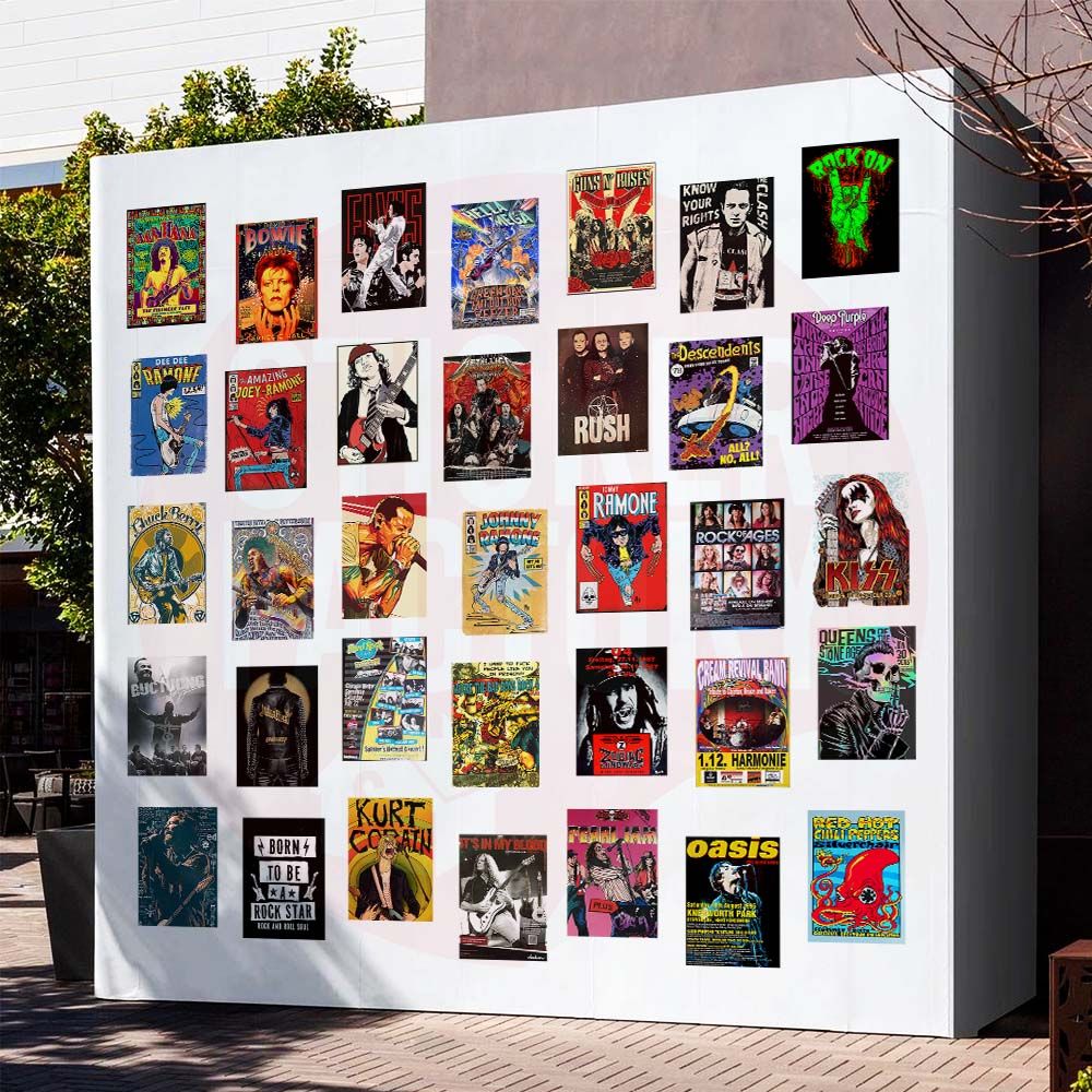 ROCK MUSIC - Set 50 Poster A4 dán tường trang trí