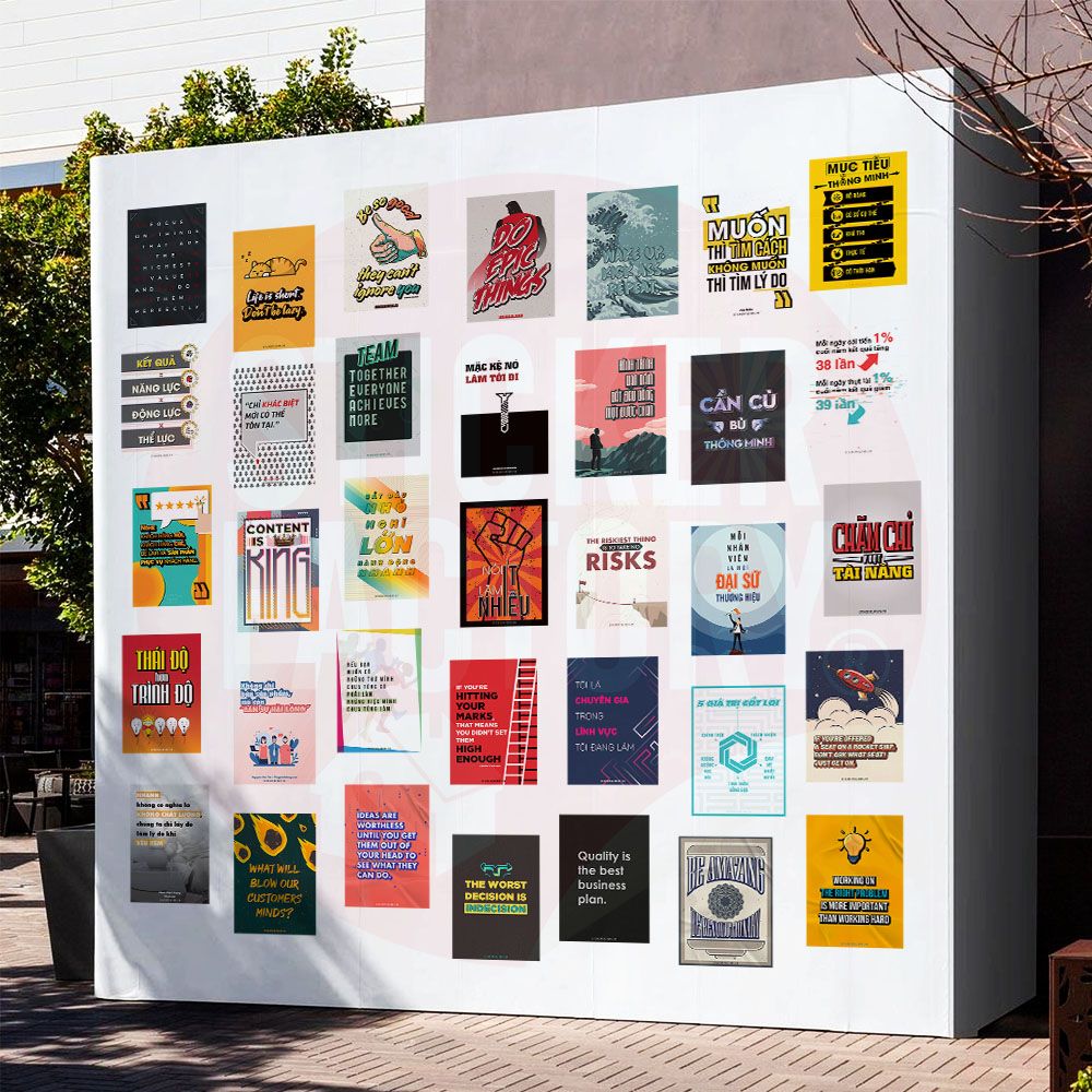 STARTUP - Set 50 Poster A4 dán tường trang trí