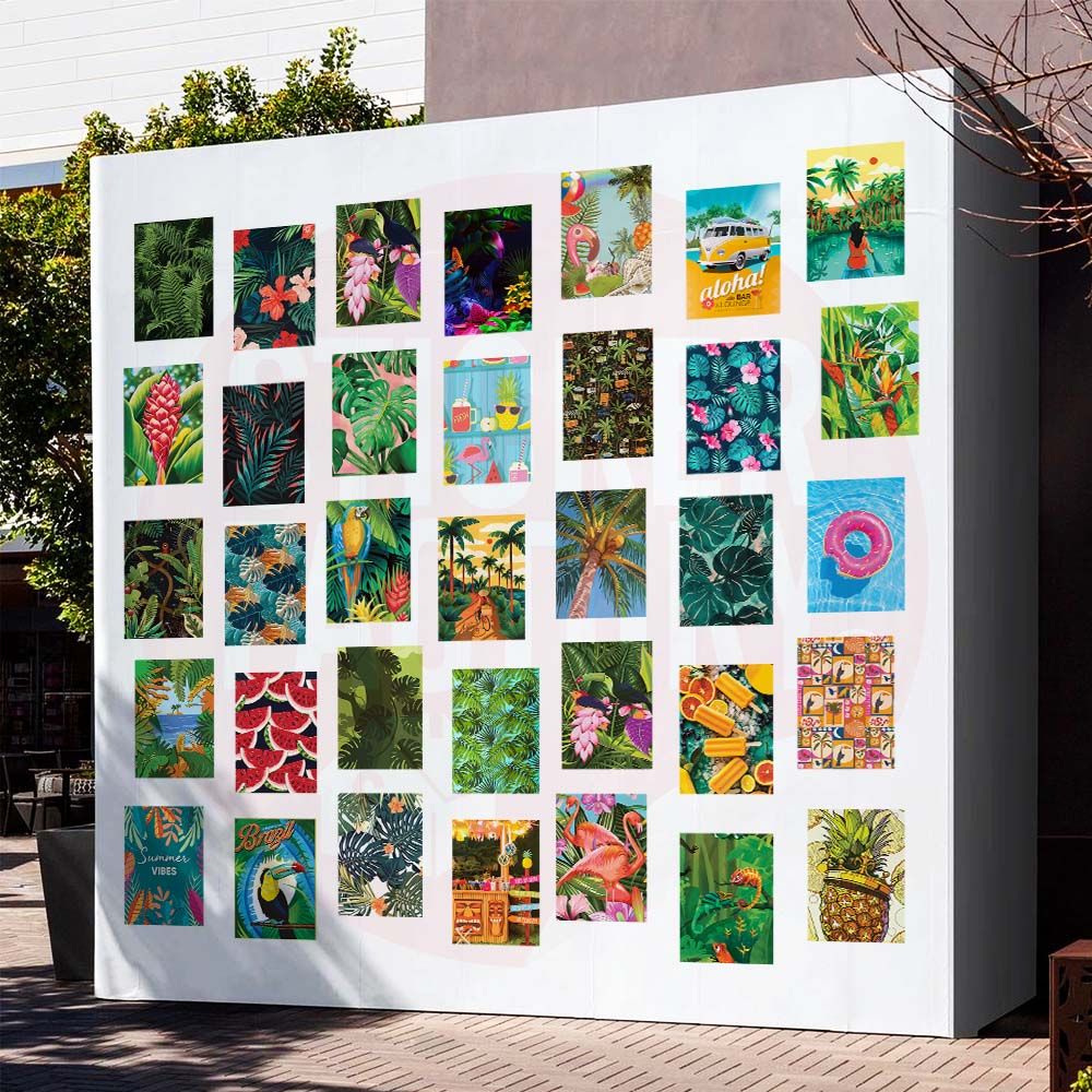 TROPICAL - Set 50 Poster A4 dán tường trang trí