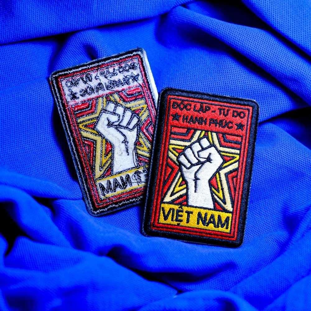 PATCH005 ĐỘC LẬP TỰ DO HẠNH PHÚC - Patch vải thêu ủi chuyển nhiệt