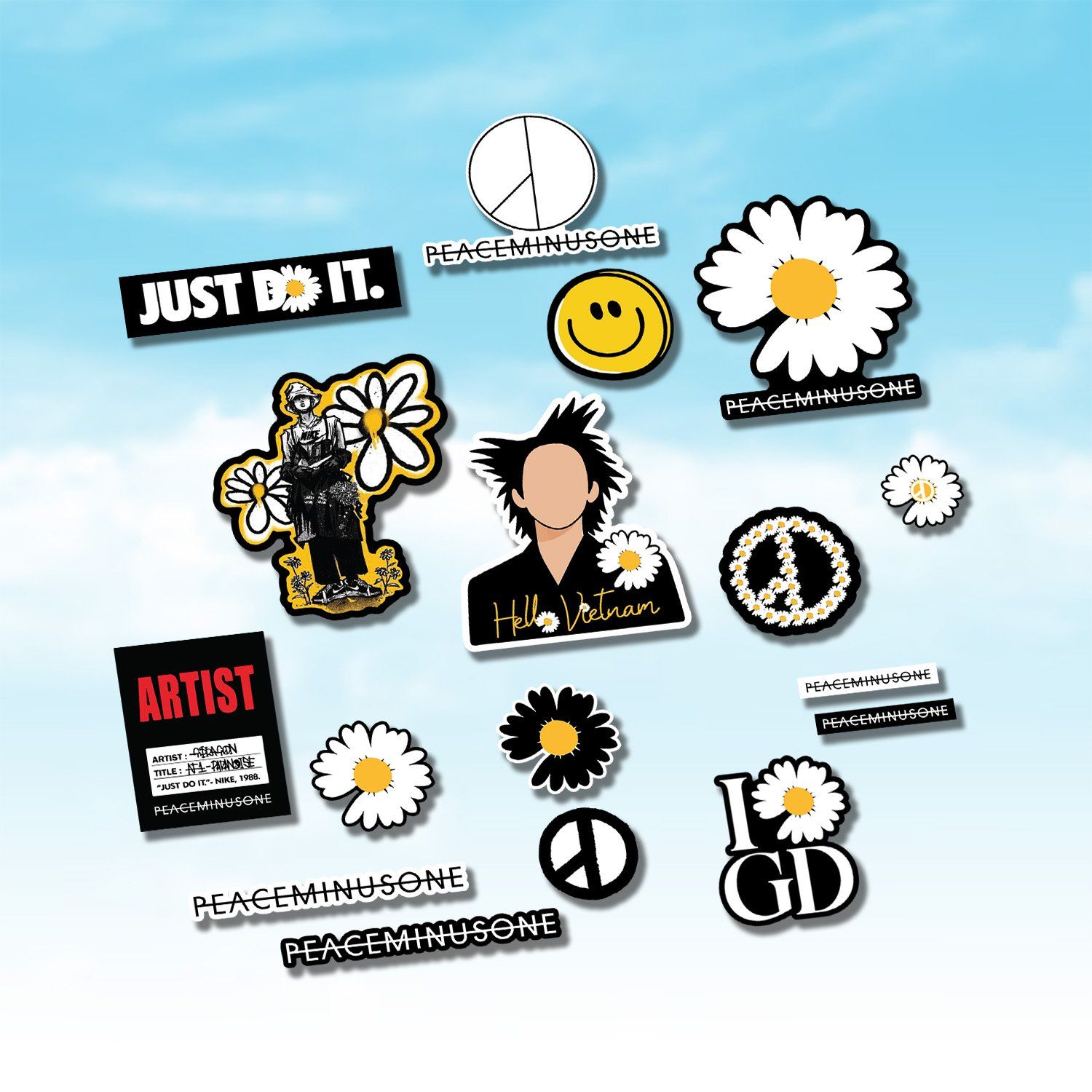 SHEETA5001 GD G-DRAGON - Sticker sheet hình dán A5