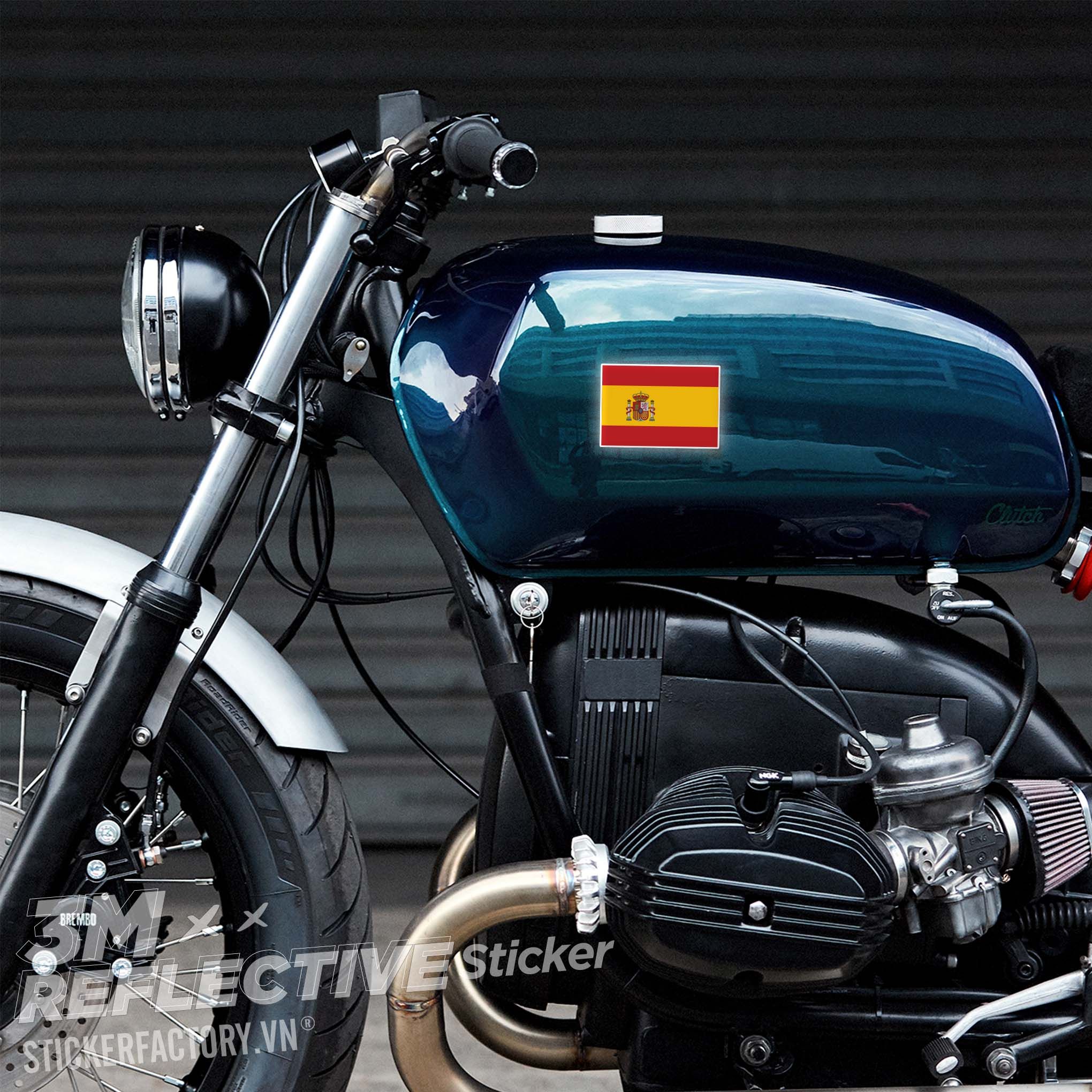 SPAIN FLAG 3M - Reflective Sticker Die-cut