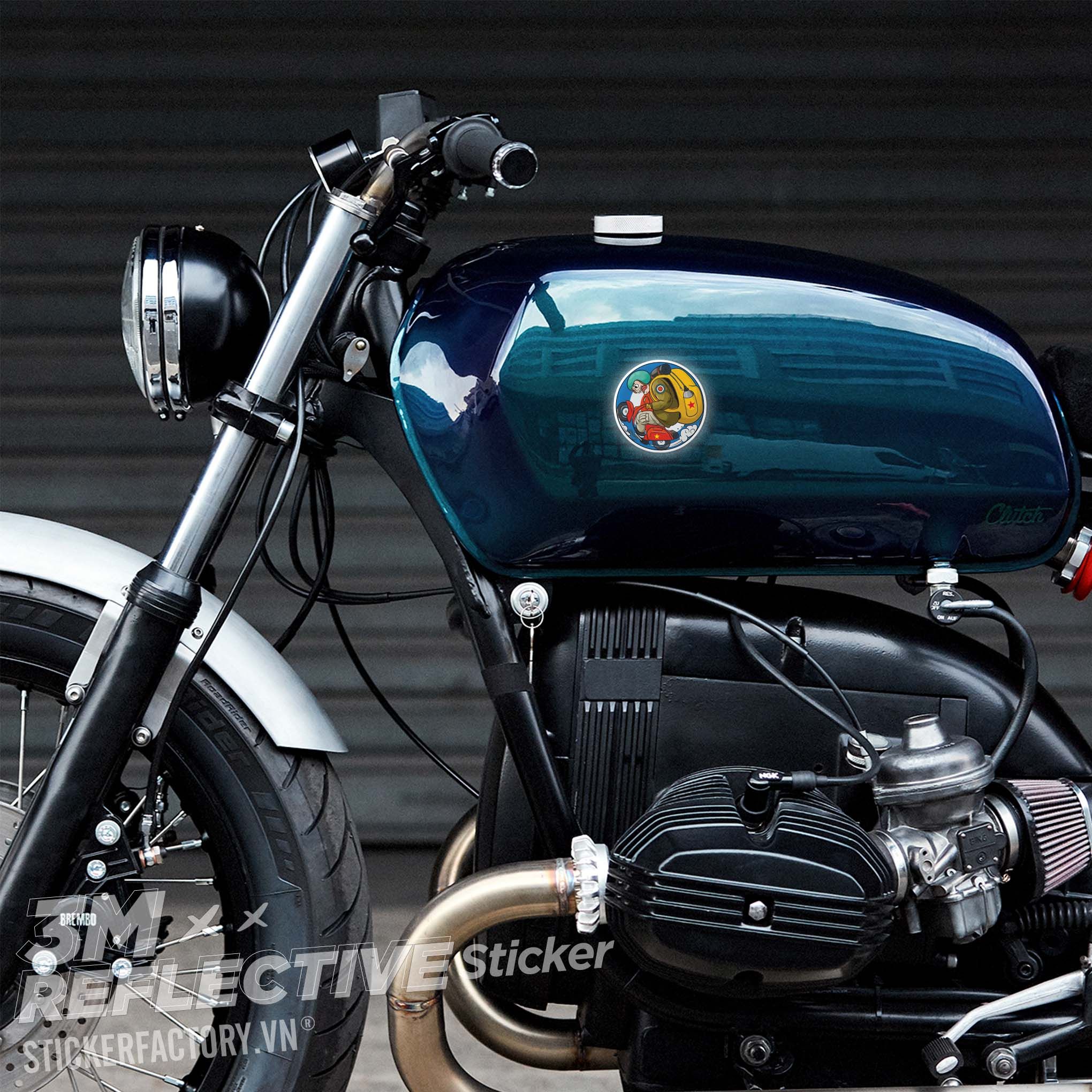 RIDING CLASSIC SCOOTER TOURING BAGPACK 3M - Reflective Sticker Die-cut