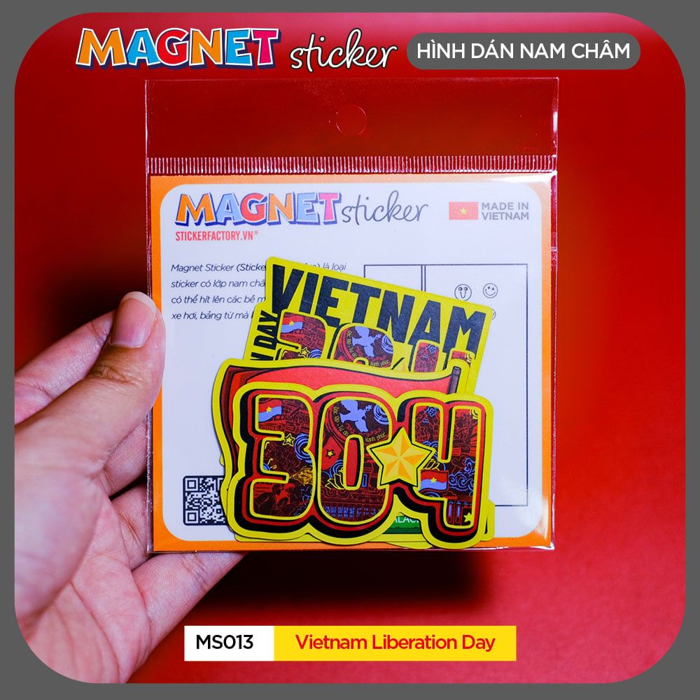 MS013 Vietnam Liberation Day - Set 4 Magnet Sticker - Hình dán nam châm