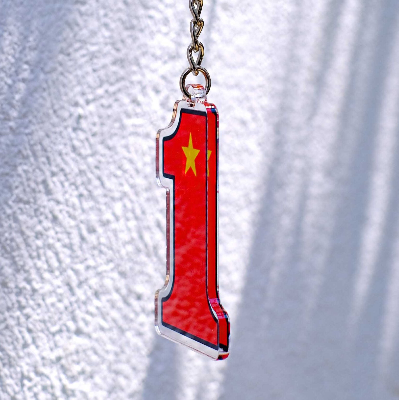 KC0003  Cờ Việt Nam Số 1 - Móc khóa Acrylic