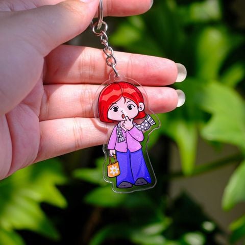  KC0008 Cô Gái Áo Bà Ba - Móc khóa Acrylic 