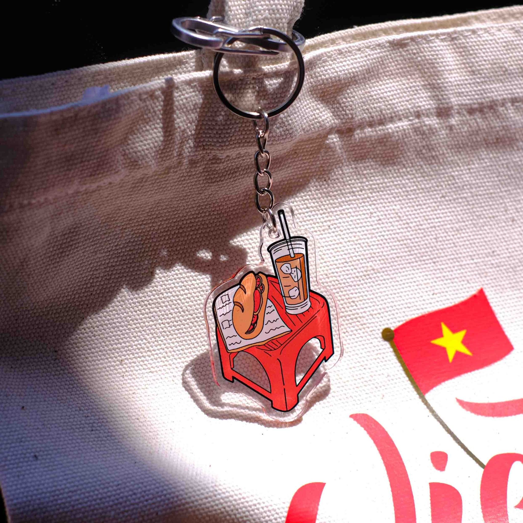 KC0015 Cà Phê Bánh Mì Vỉa Hè - Móc khóa Acrylic