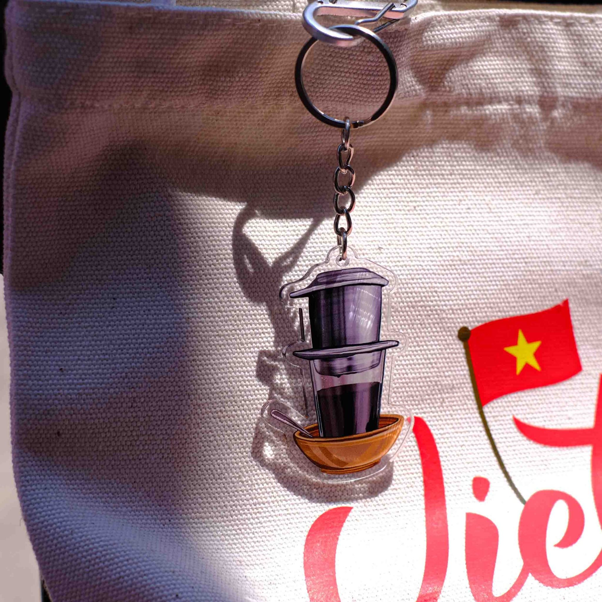 KC0014 Ly Cà Phê Pha Phin - Móc khóa Acrylic