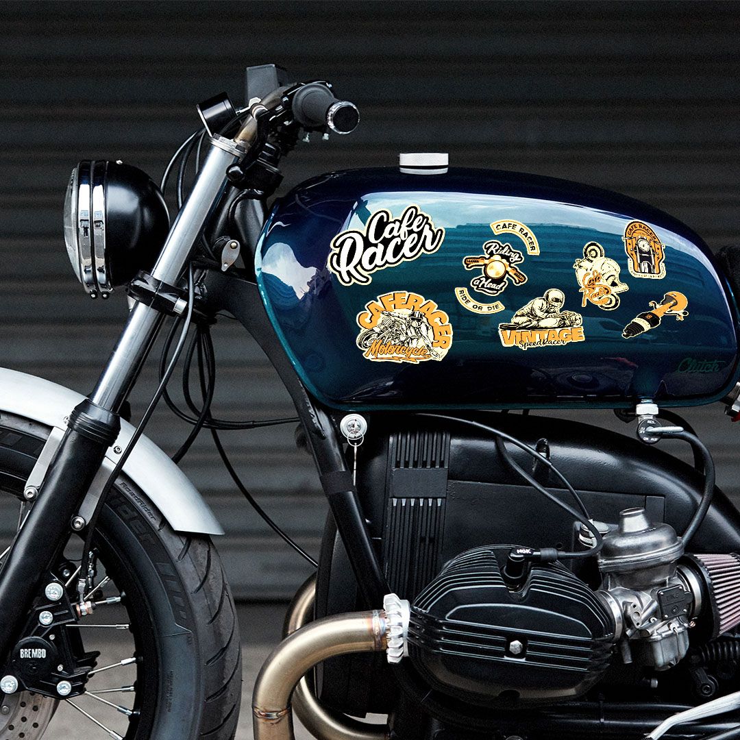 NO.13 Cafe Racer - Sticker Sheet A4