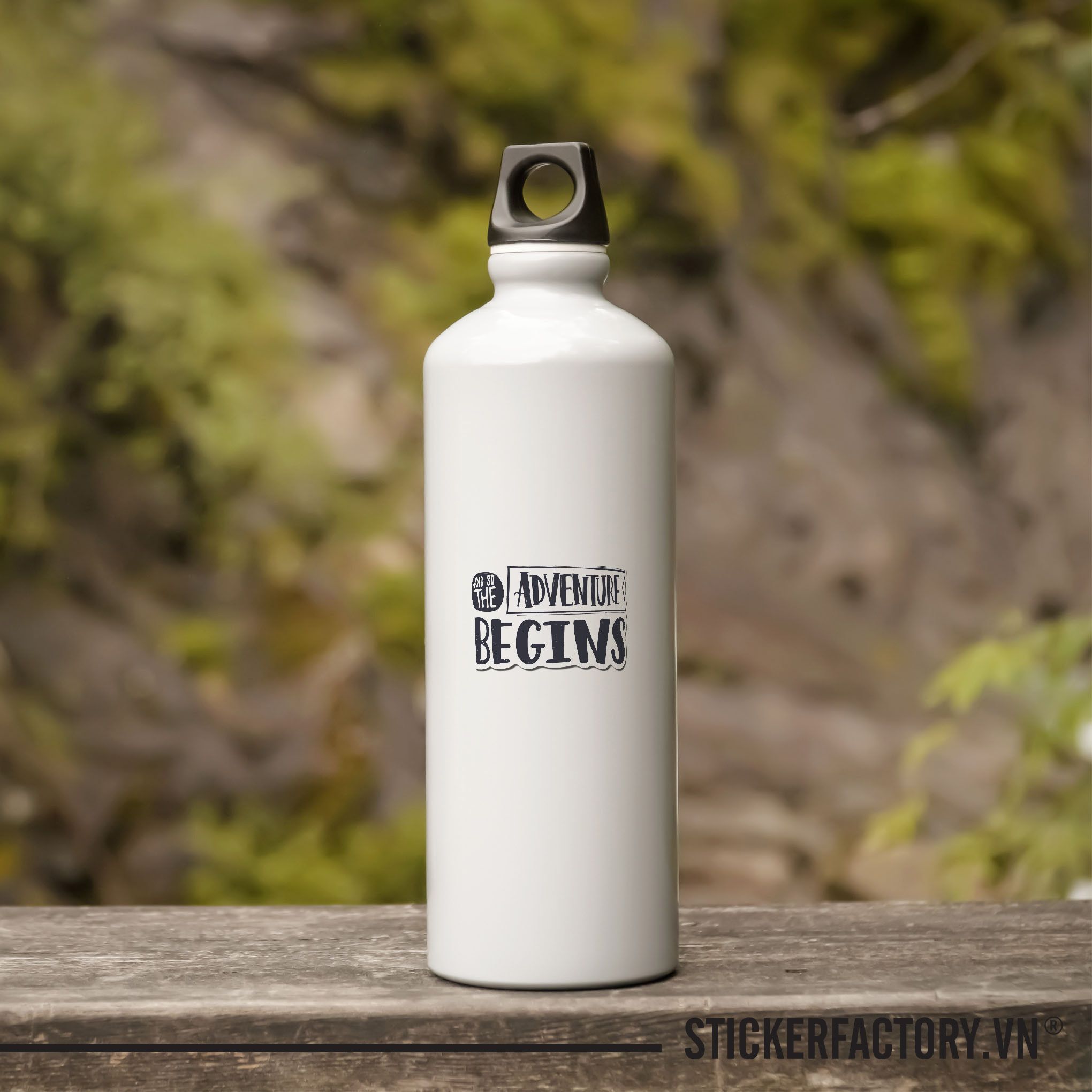 AND SO THE ADVENTURE BEGINS 7cm - Sticker Die-cut hình dán cắt rời