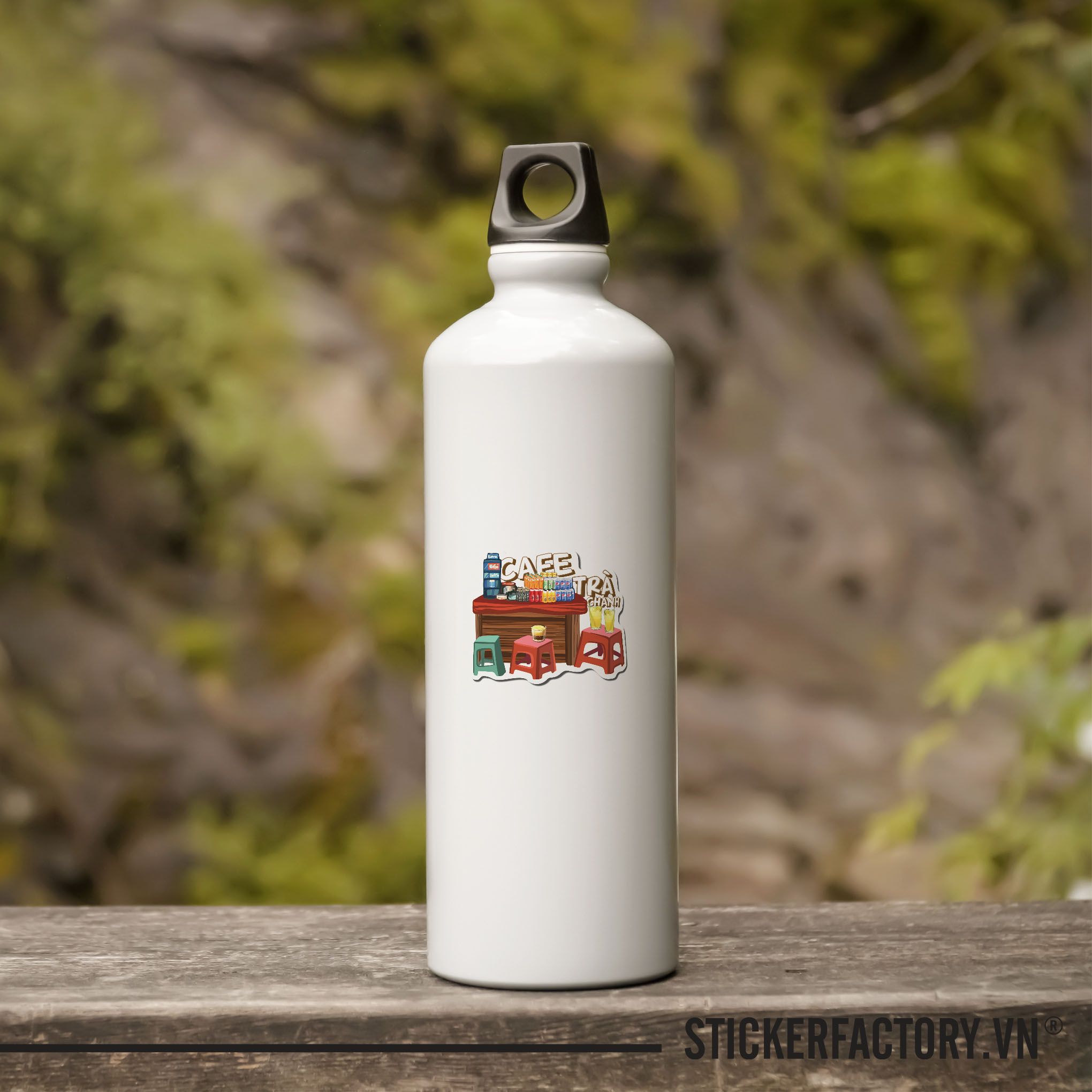CAFE TRÀ CHANH 7cm - Sticker Die-cut hình dán cắt rời