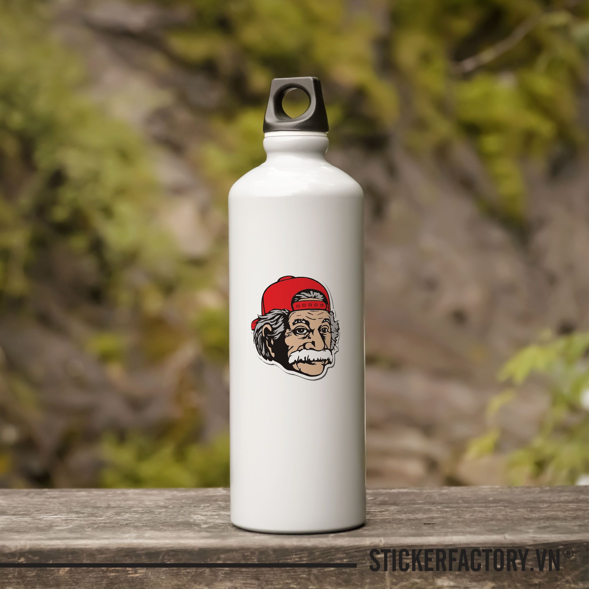 RED HAT EINSTEIN 7cm - Sticker Die-cut hình dán cắt rời