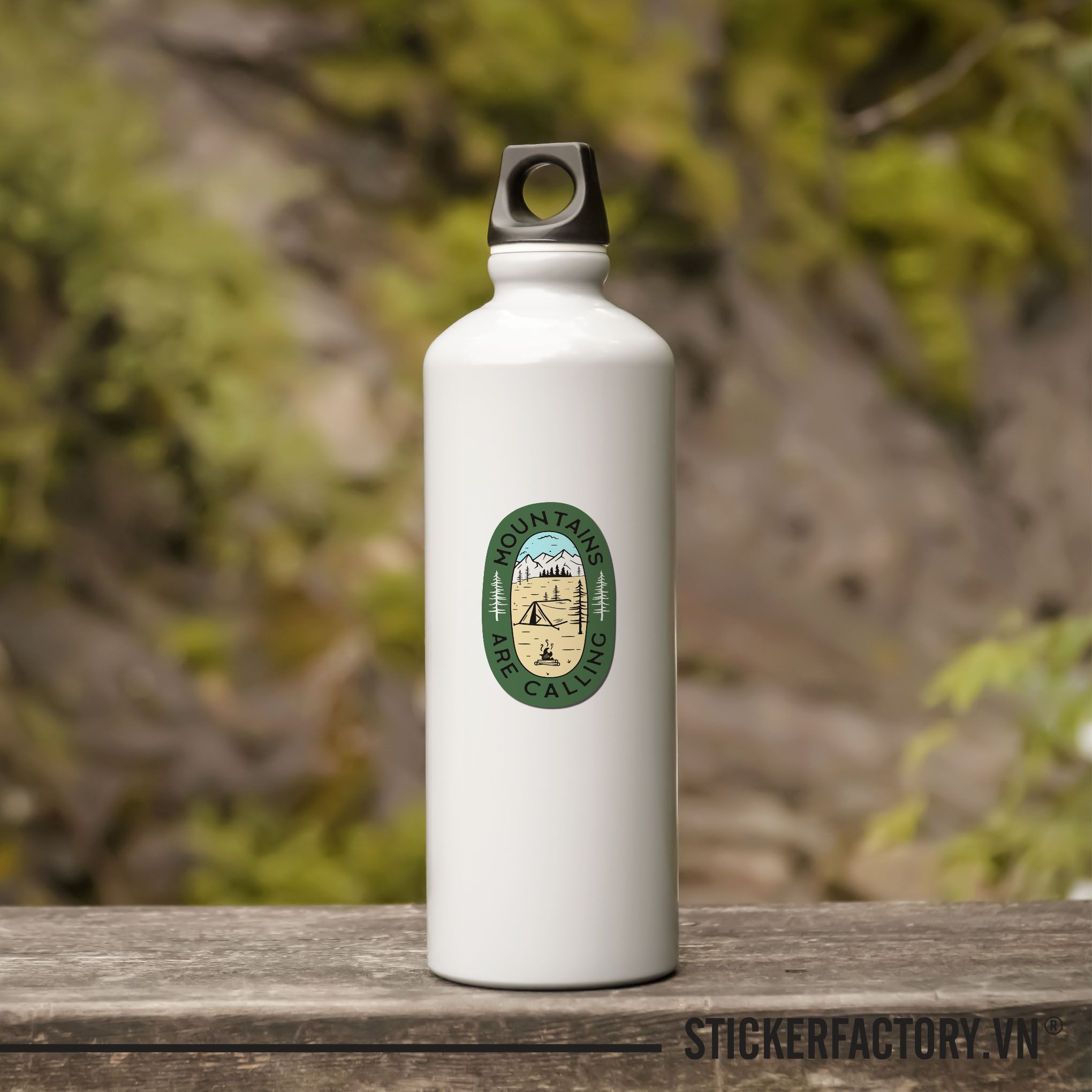 MOUNTAINS ARE CALLING 7cm - Sticker Die-cut hình dán cắt rời