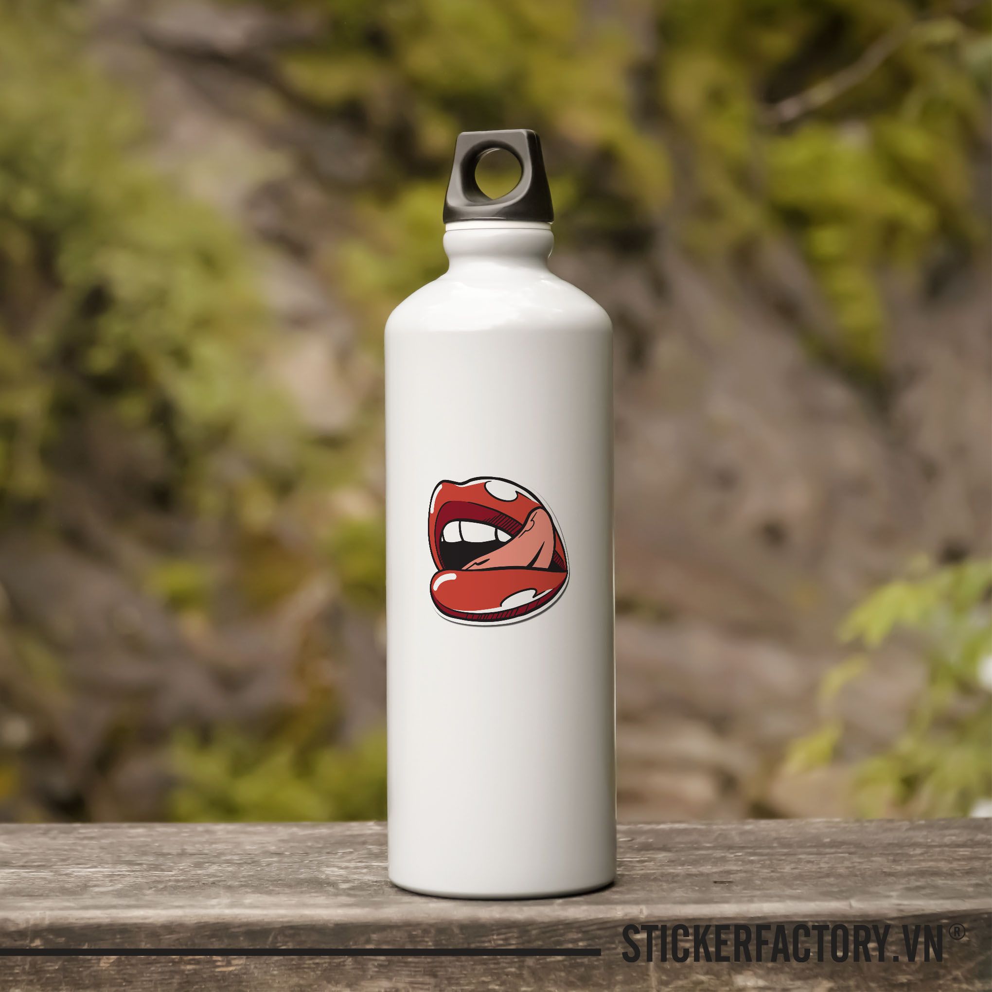 POP ART LIPS TONGUE 7cm - Sticker Die-cut hình dán cắt rời