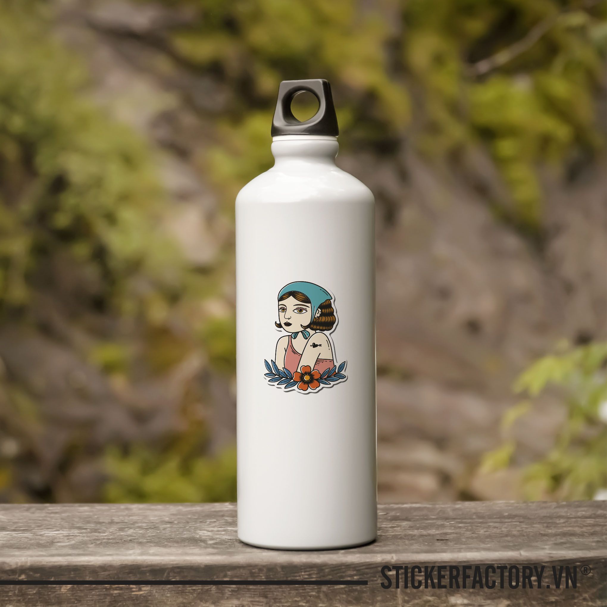 TATTOO GIRL 7cm - Sticker Die-cut hình dán cắt rời