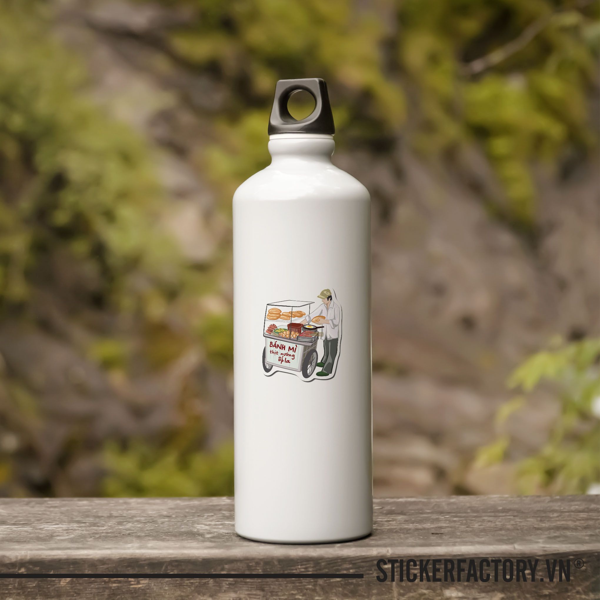XE BÁN BÁNH MÌ THỊT NƯỚNG 7cm - Sticker Die-cut hình dán cắt rời