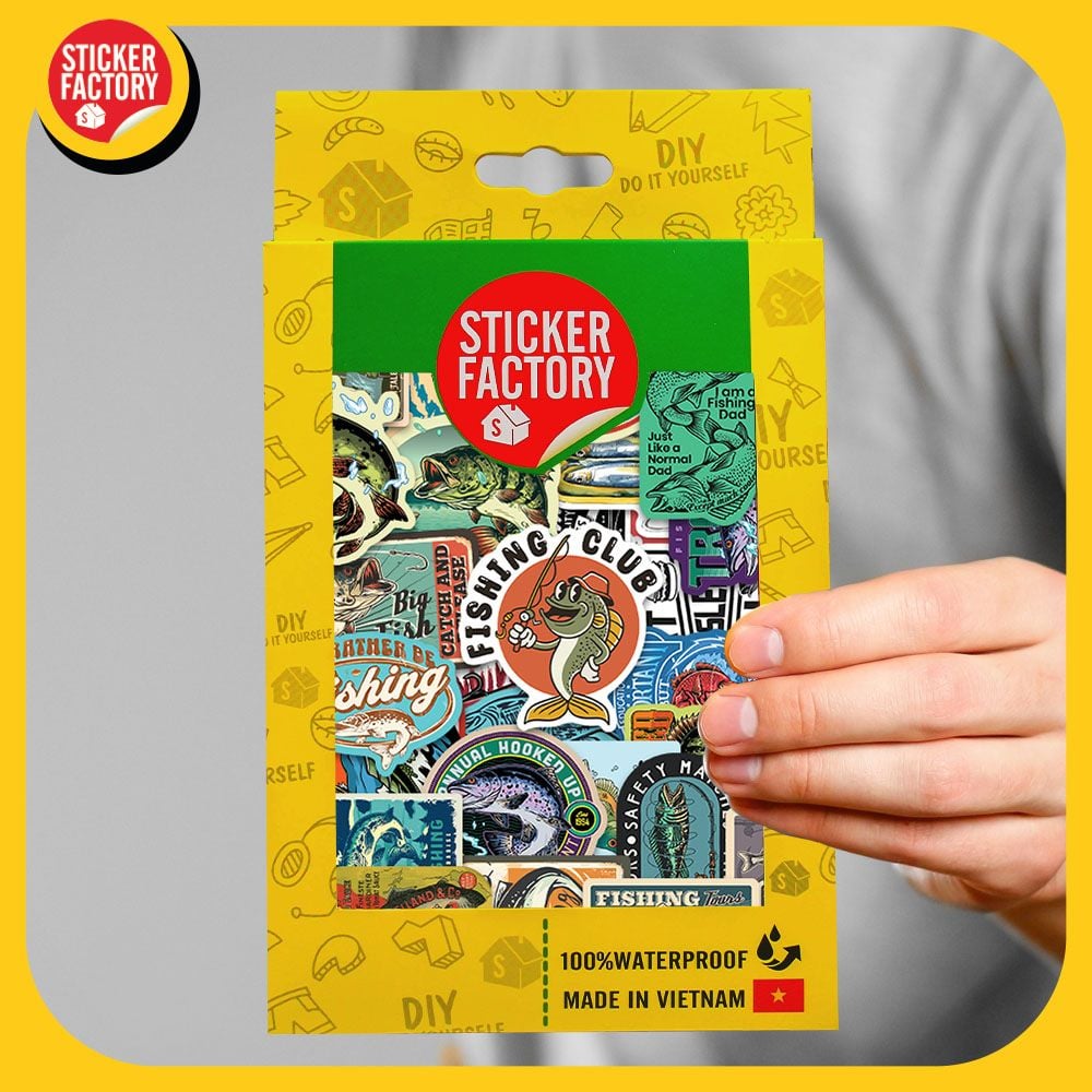 Fishing - Set 100 Sticker hình dán