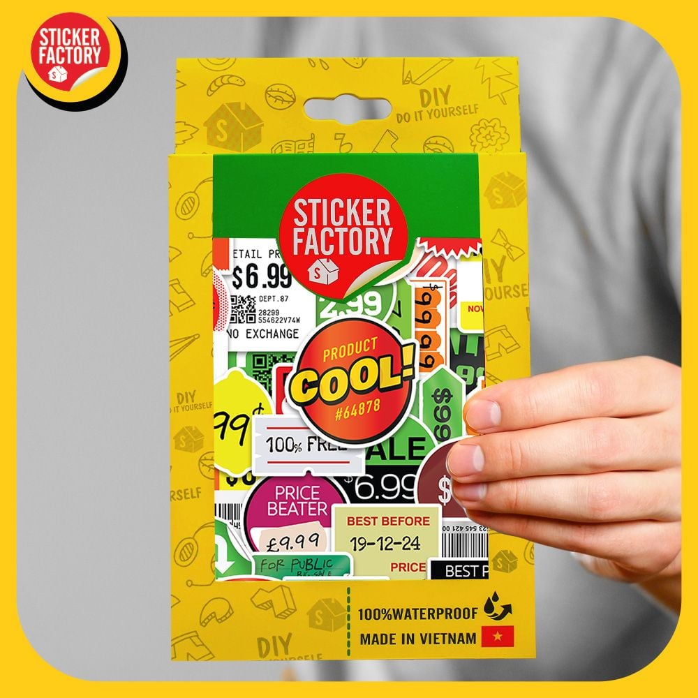 Price Tag - Set 100 Sticker hình dán