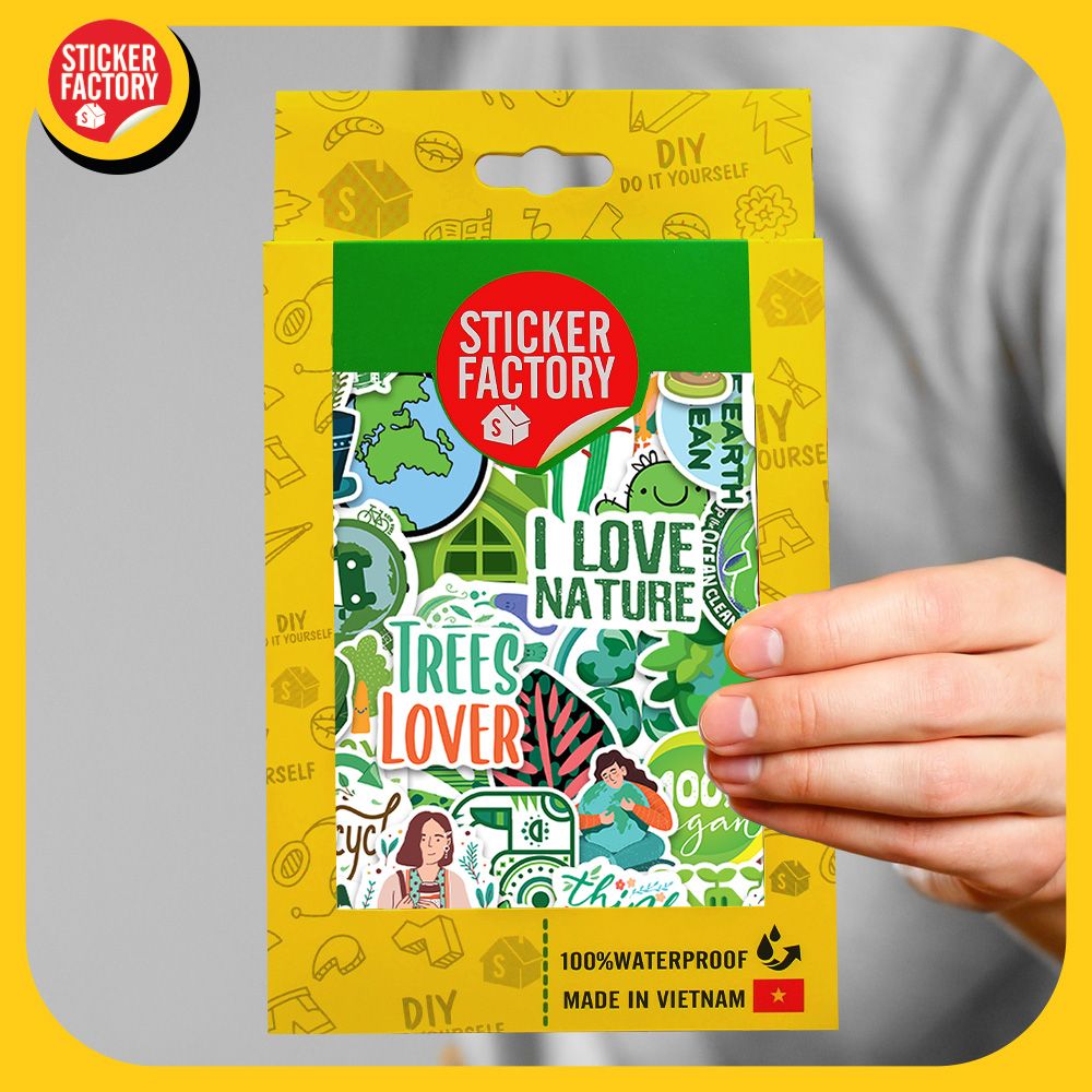 Save our planet - Set 100 sticker hình dán