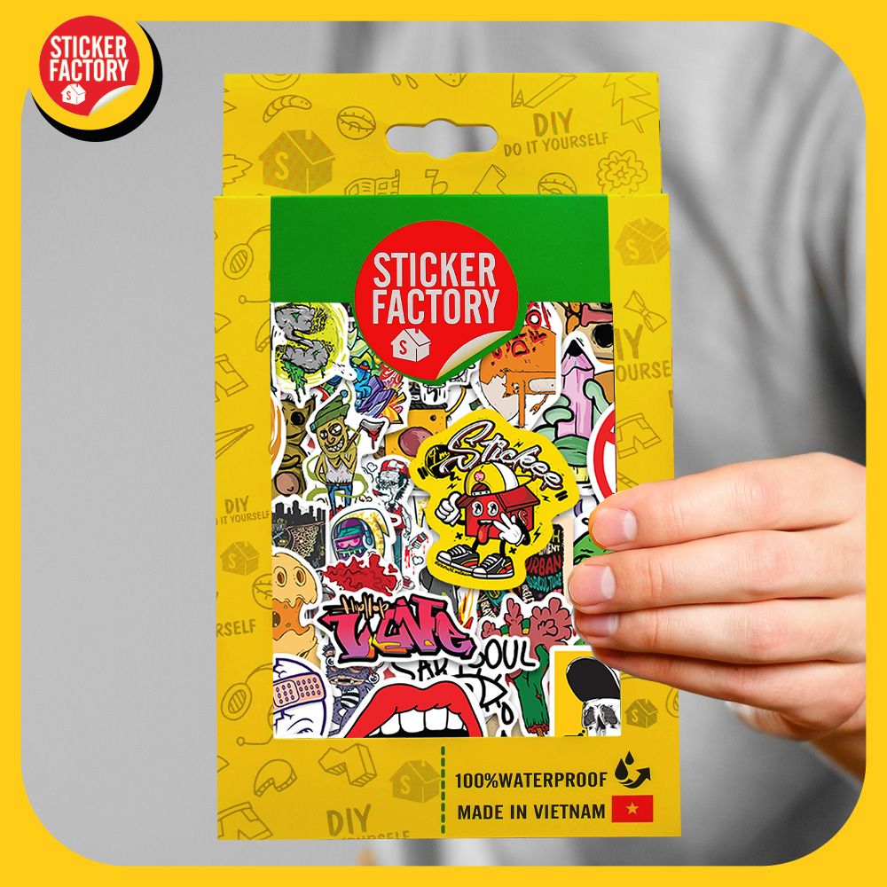 Streetstyle - Set 100 sticker hình dán
