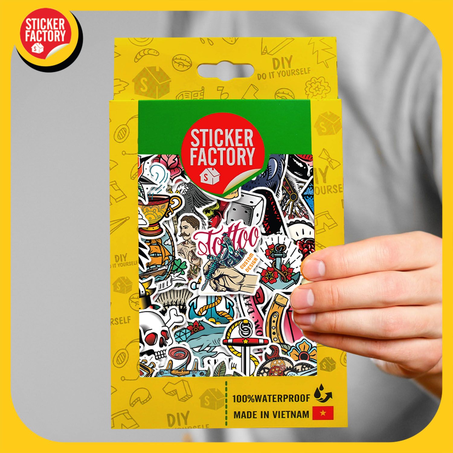 Tattoo - Set 100 sticker hình dán