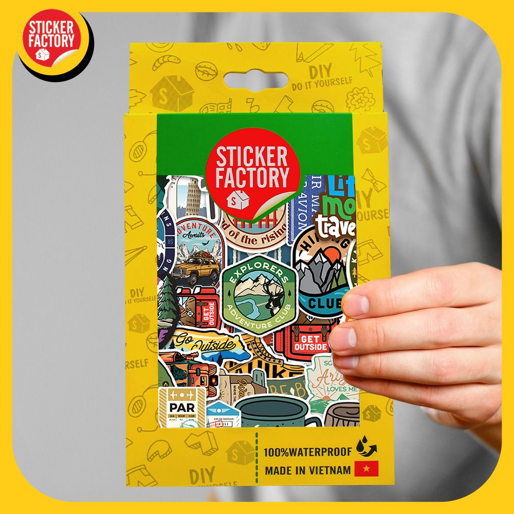 Travel - Set 100 sticker hình dán