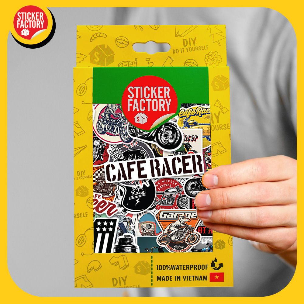 Cafe Racer - Set 100 sticker hình dán