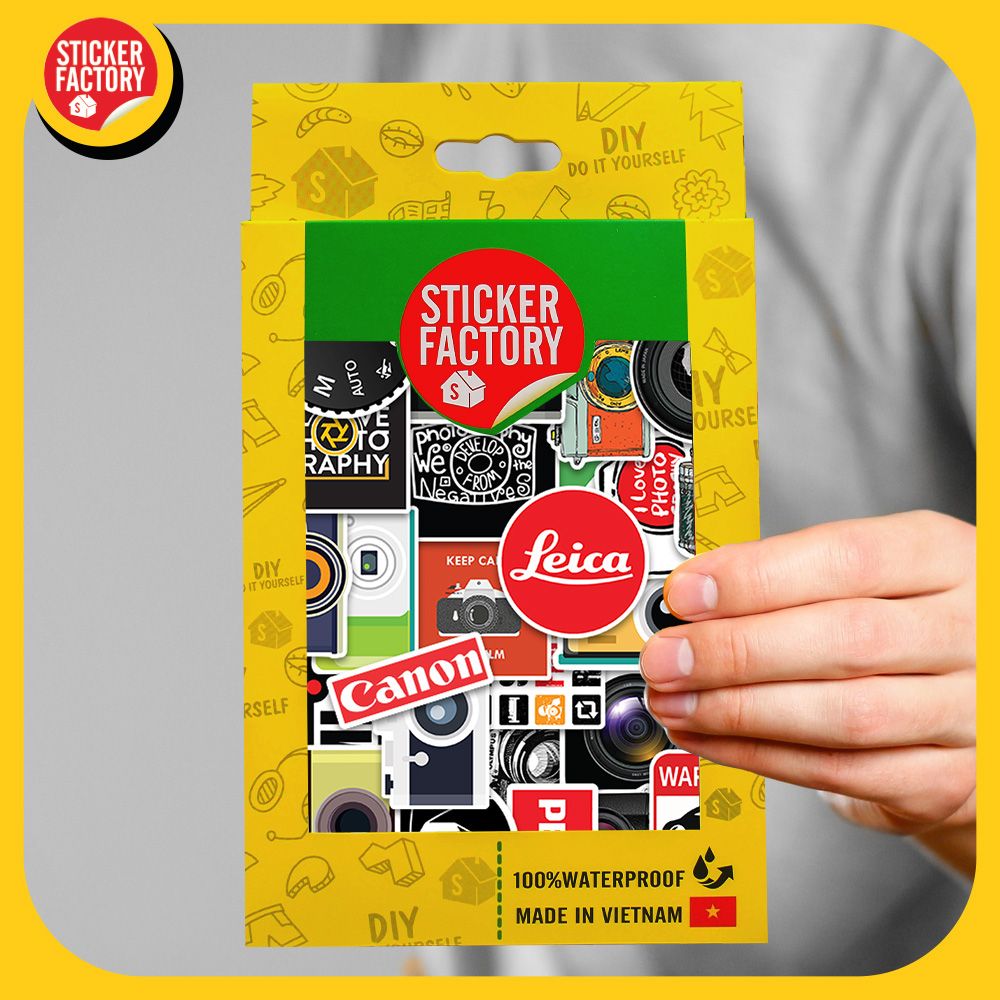 Camera - Set 100 sticker hình dán