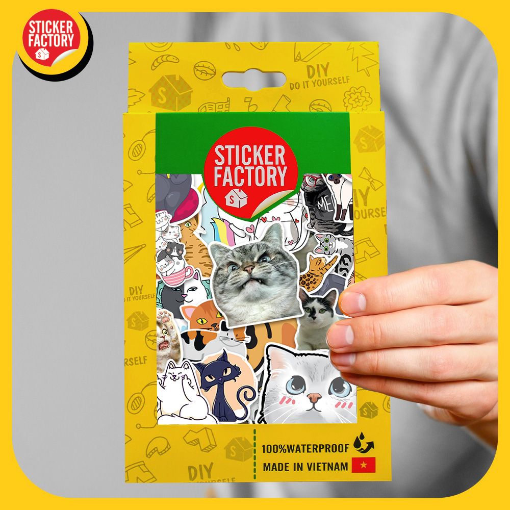 Mèo Cats - Set 100 sticker hình dán