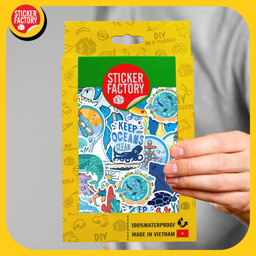 Ocean - Set 100 sticker hình dán