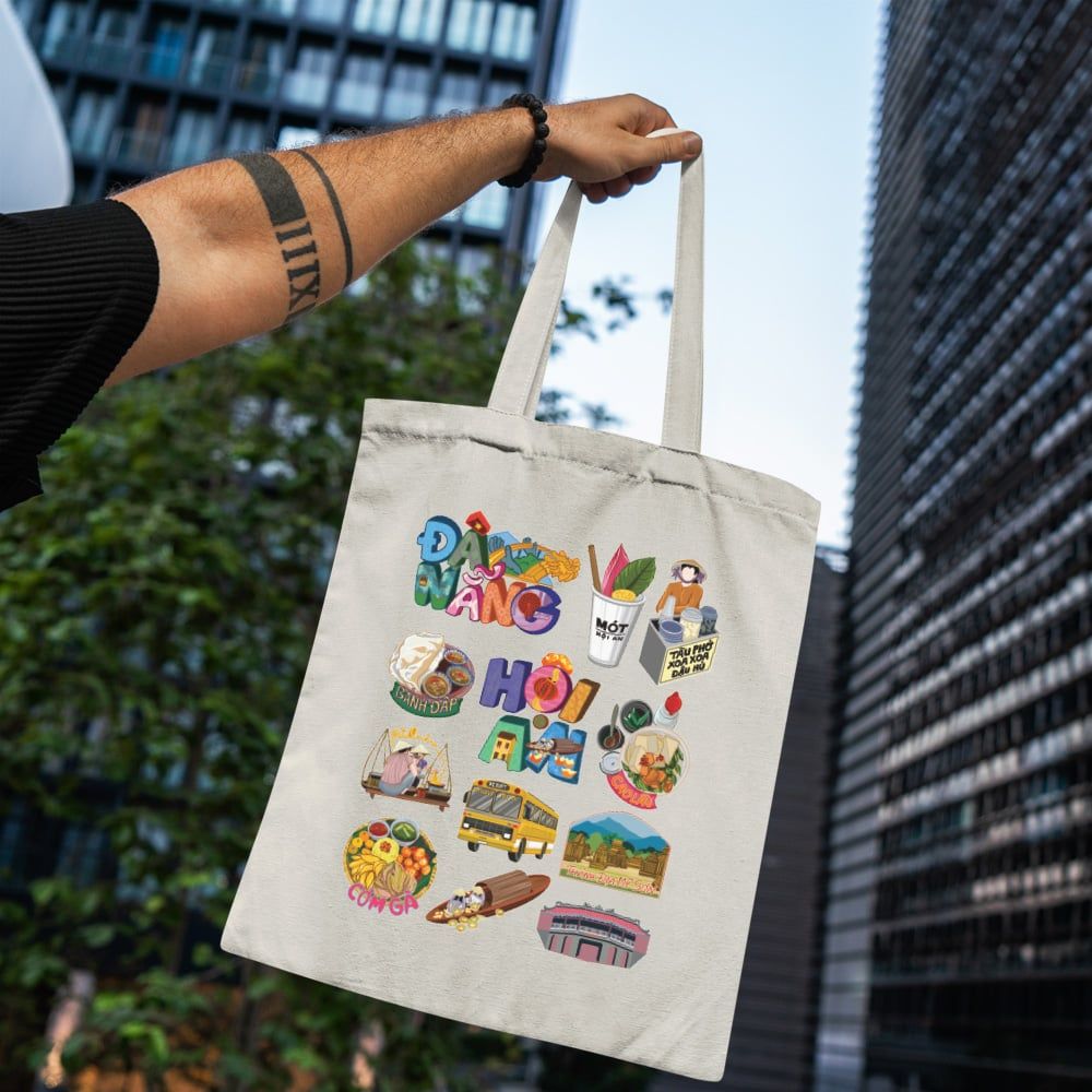 TOTE00028 Đà Nẵng Hội An - Túi Tote Canvas Bag