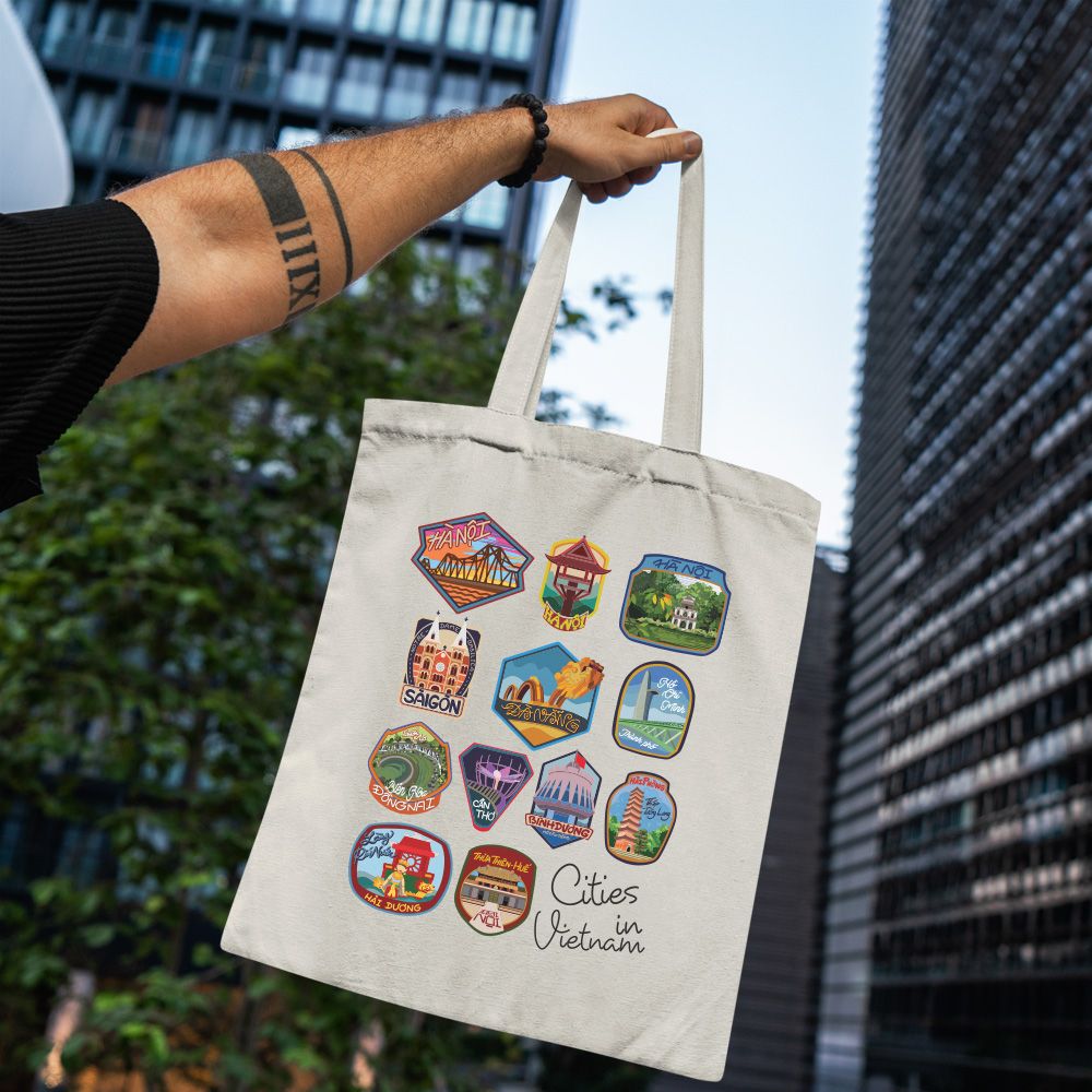 Cities in Vietnam - Túi Tote Canvas Bag