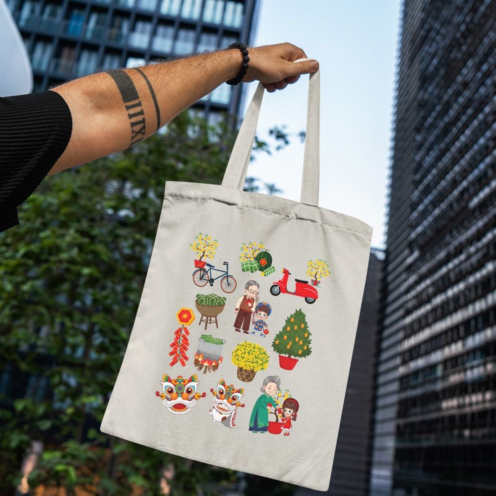 TOTE022 Tet Holiday in Vietnam - Túi Tote Canvas Bag