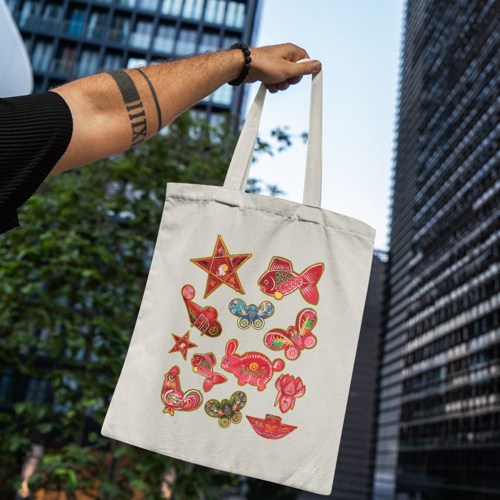 TOTE003 Vietnam Lantern - Túi Tote Canvas Bag