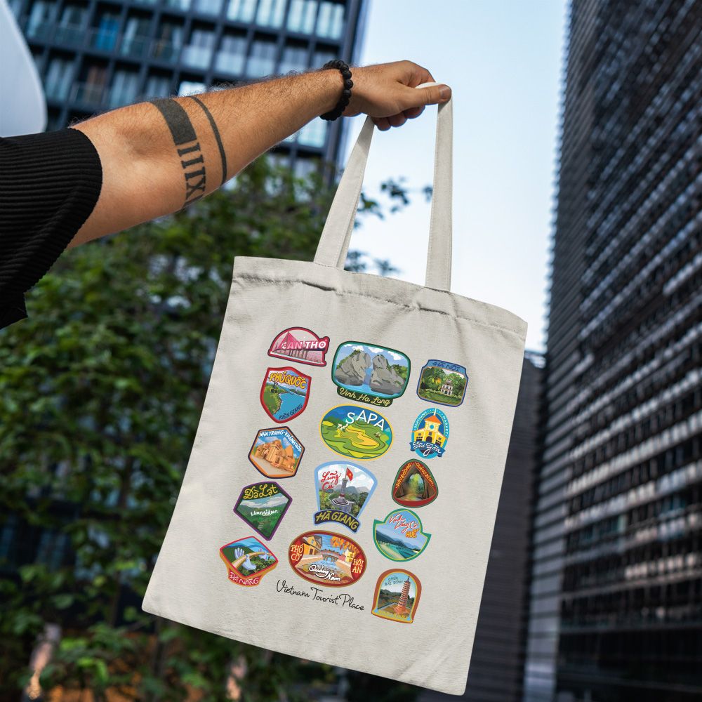 TOTE010 Vietnam Tourist Place - Túi Tote Canvas Bag