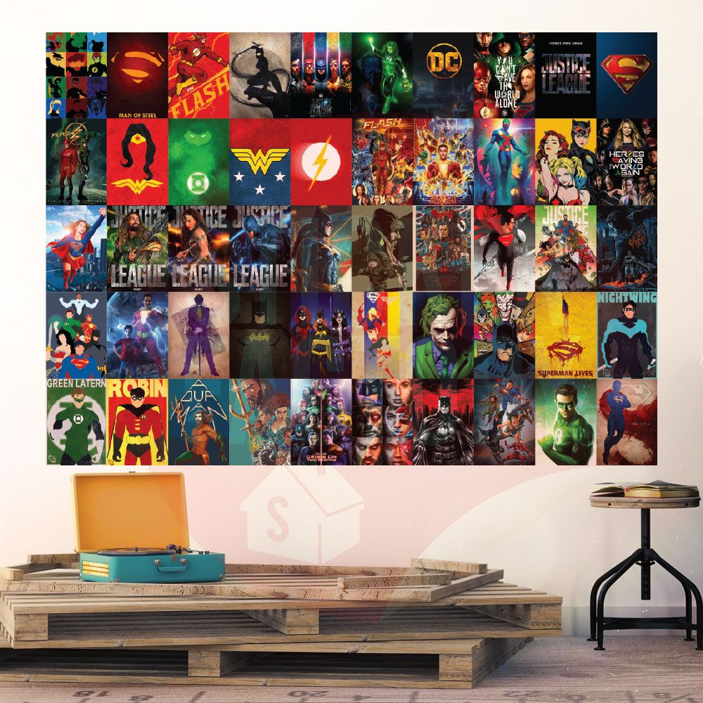 DC COMICS - Set 50 Poster A4 dán tường trang trí