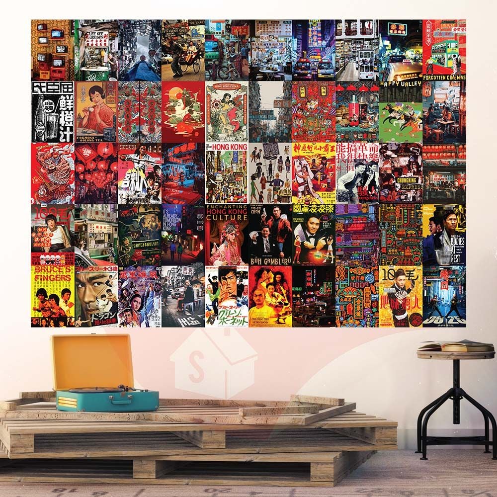 HONG KONG - Set 50 Poster A4 dán tường trang trí