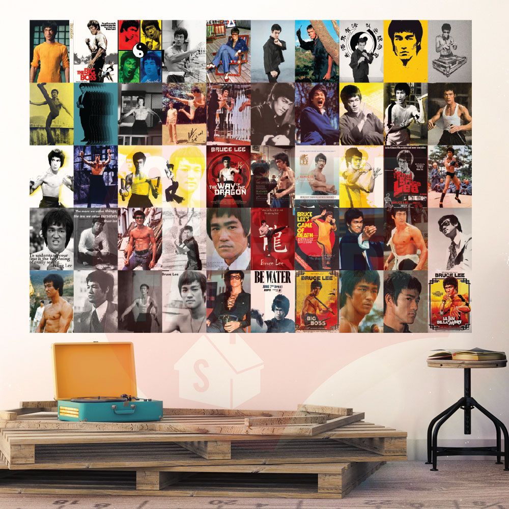 BRUCE LEE LÝ TIỂU LONG - Set 50 Poster A4 dán tường trang trí