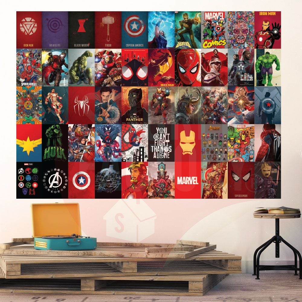 MARVEL AVENGER - Set 50 Poster A4 dán tường trang trí