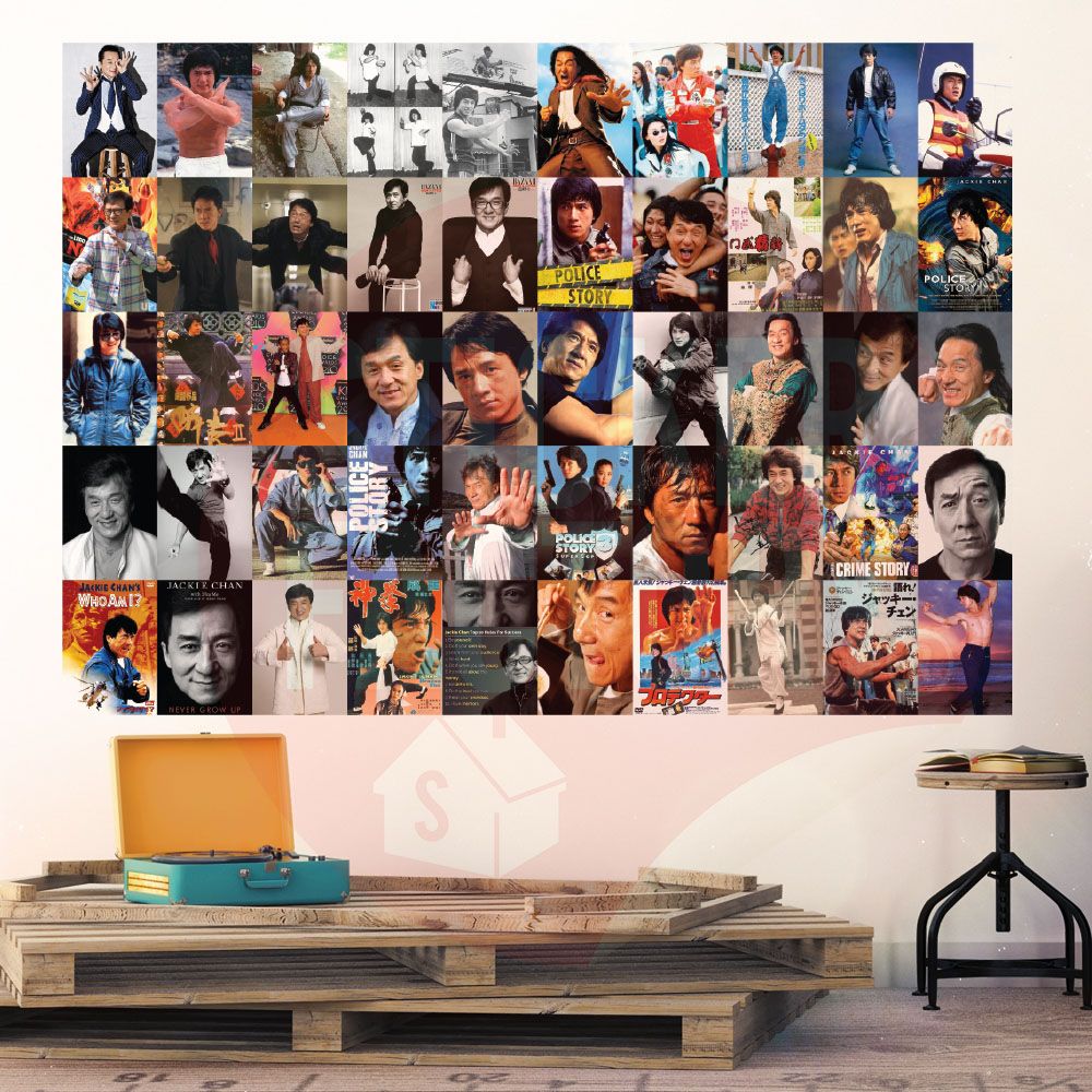 JACKIE CHAN THÀNH LONG  - Set 50 Poster A4 dán tường trang trí