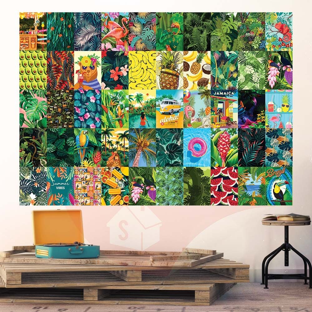TROPICAL - Set 50 Poster A4 dán tường trang trí