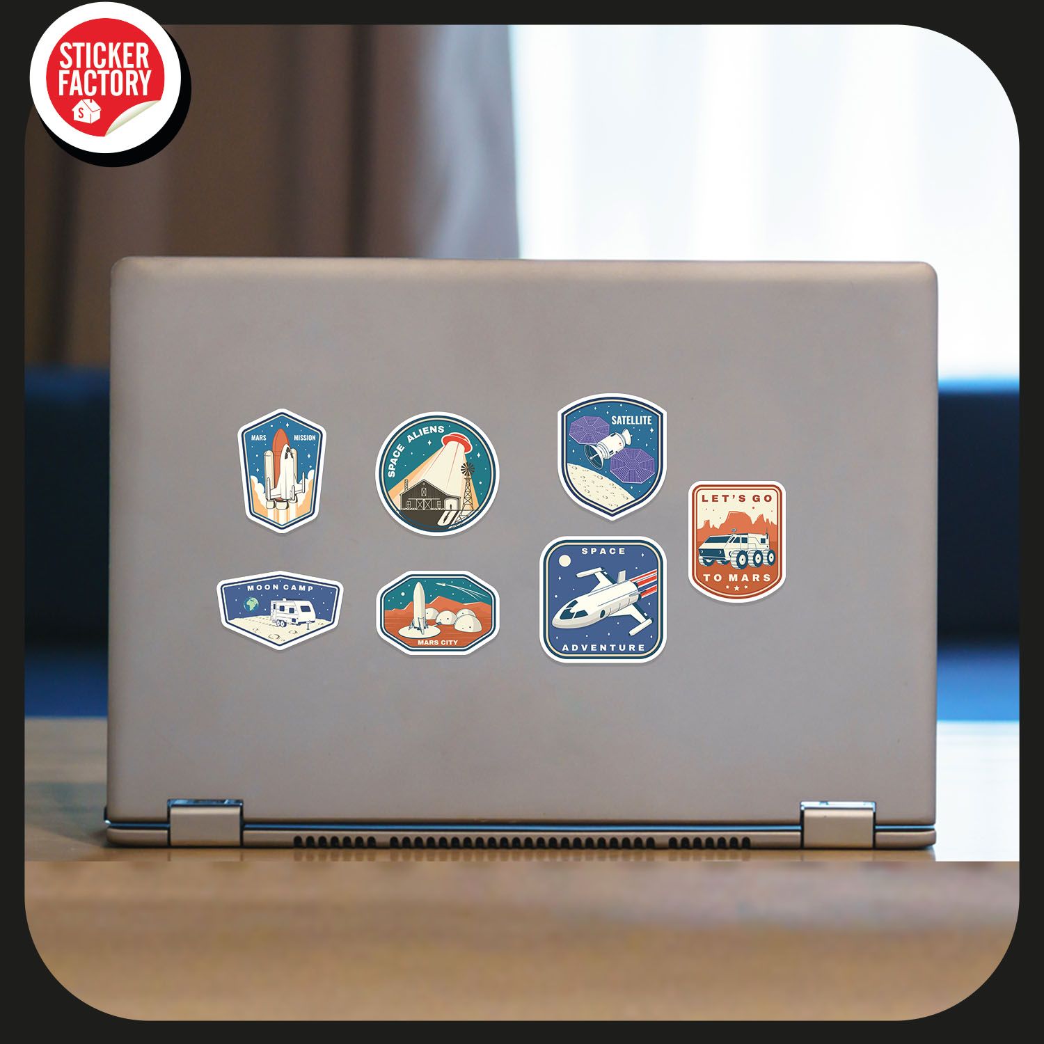 Astronaut Badges - Set 30 sticker hình dán