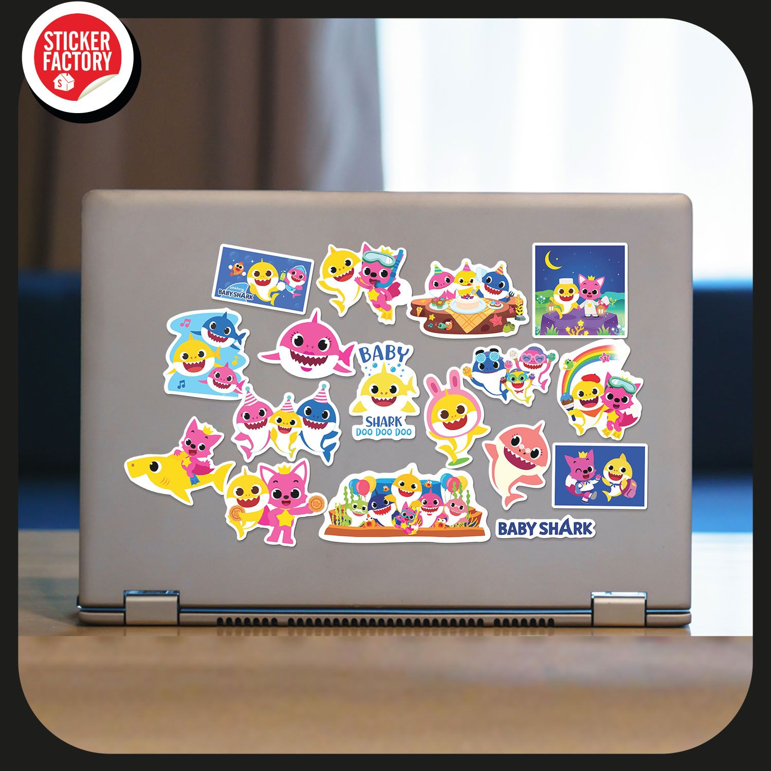 Baby Shark - Set 30 sticker hình dán